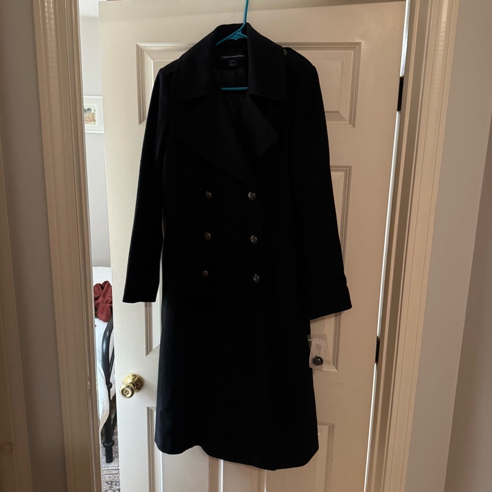 French Connection Black Pea Coat
